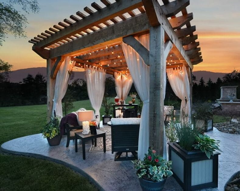 romantic ambiance in your gazebo