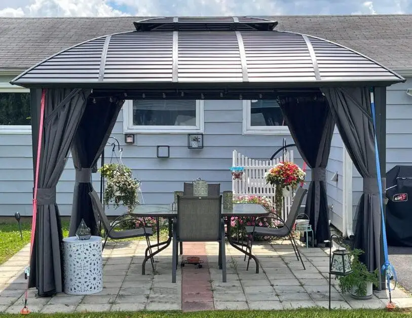 How does the shape of a hard top gazebo affect its functionality