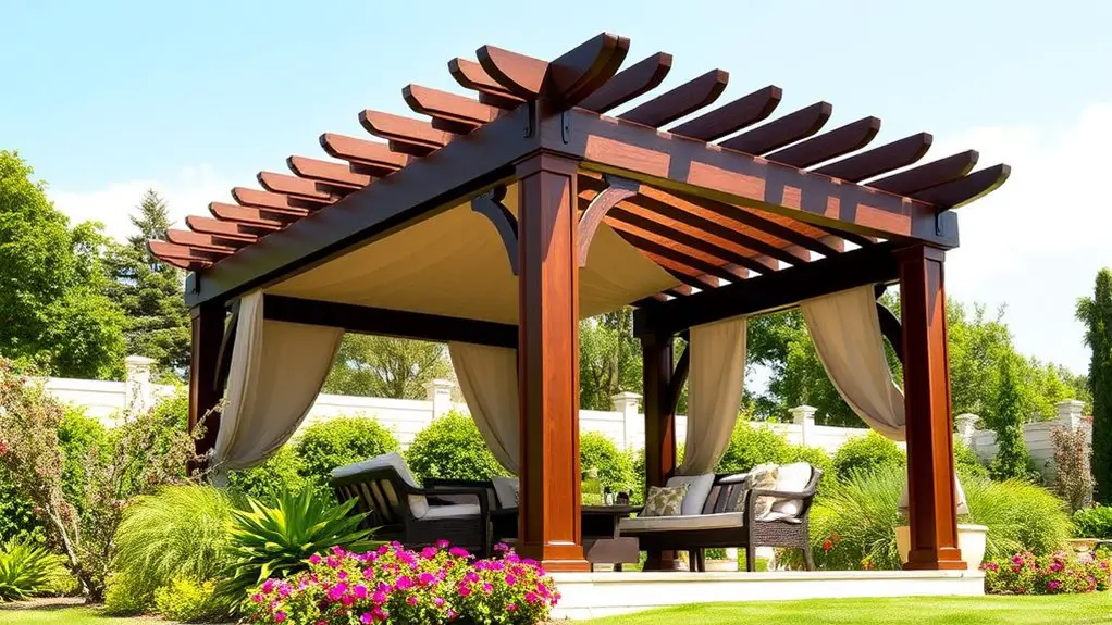 adjustable roof pergola gazebos