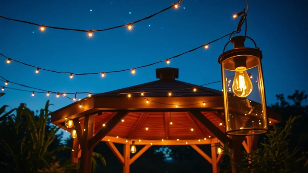 aesthetic functional gazebo lighting