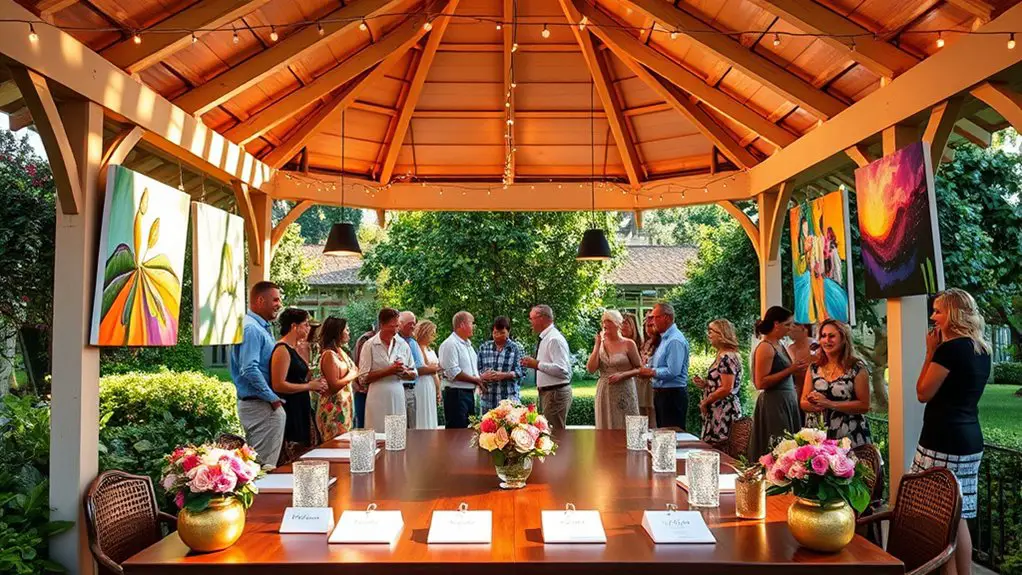 art auction in gazebo