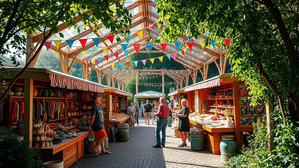 artisan market under gazebo