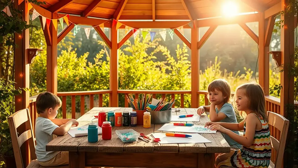 arts and crafts in gazebo