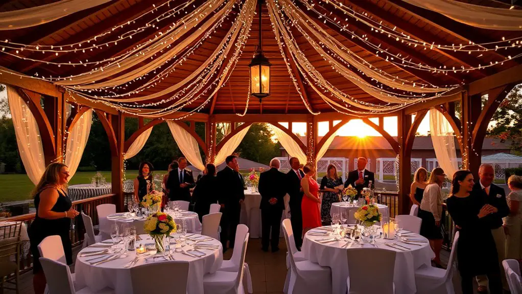 auction gala under gazebo