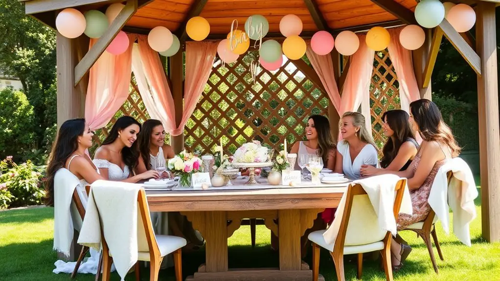 baby shower under gazebo