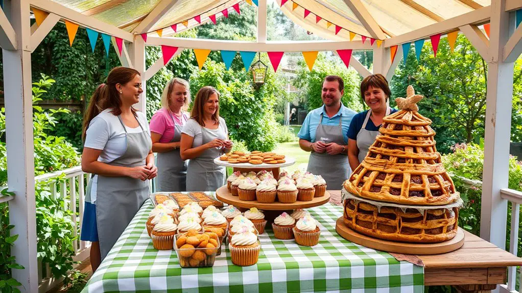 bake sale under gazebo