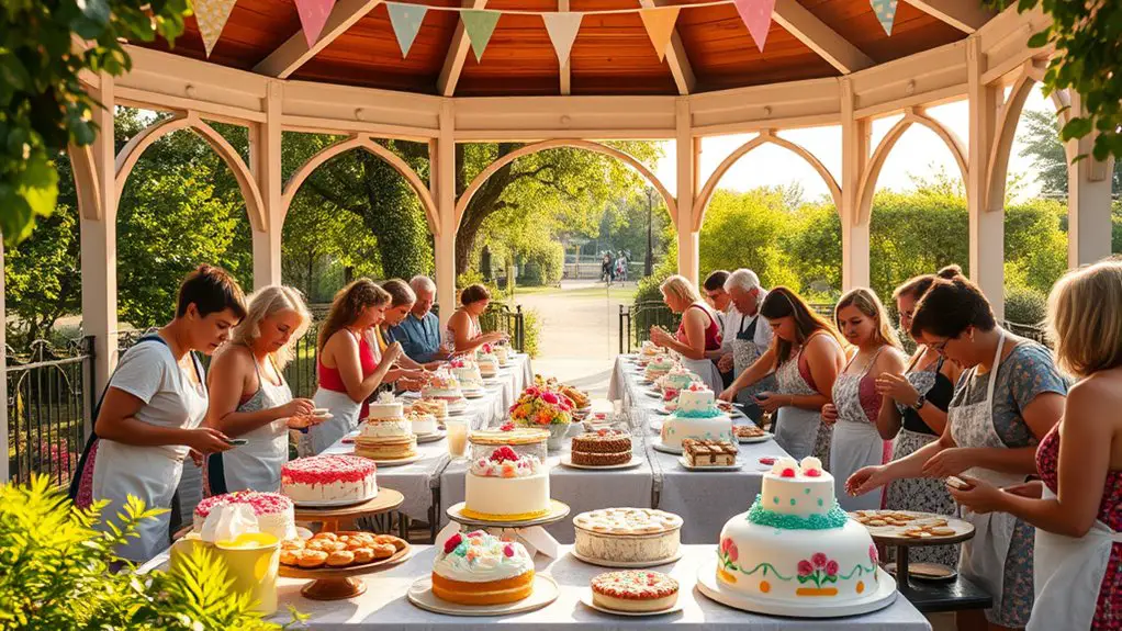 baking contest in gazebo