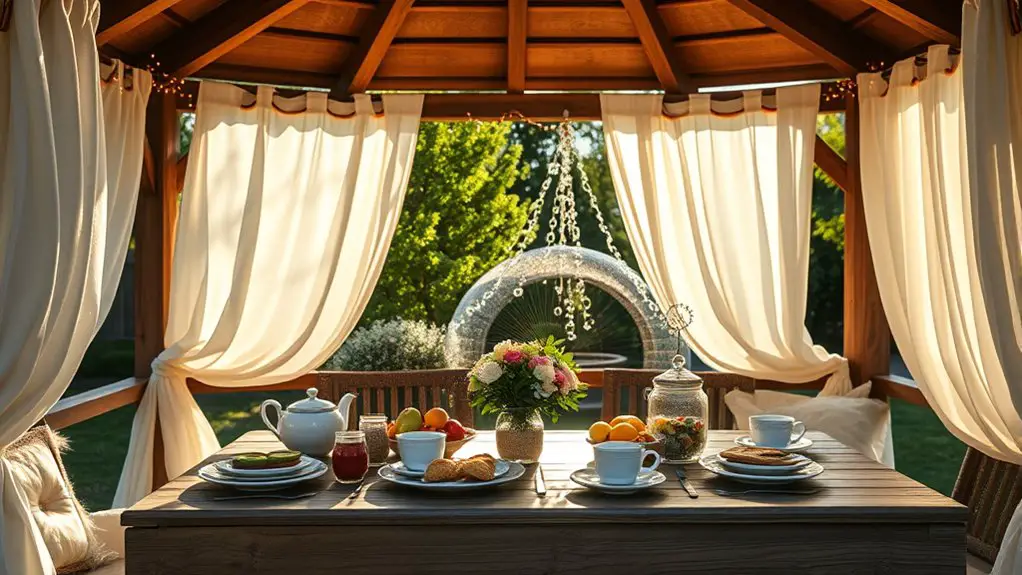 breakfast bar in gazebo