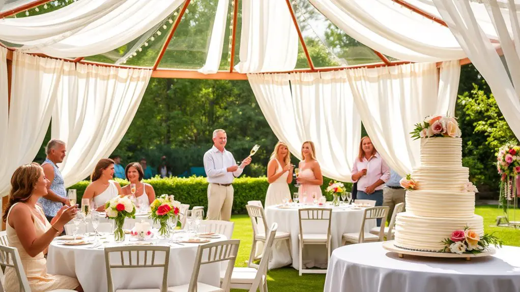 bridal shower in gazebo