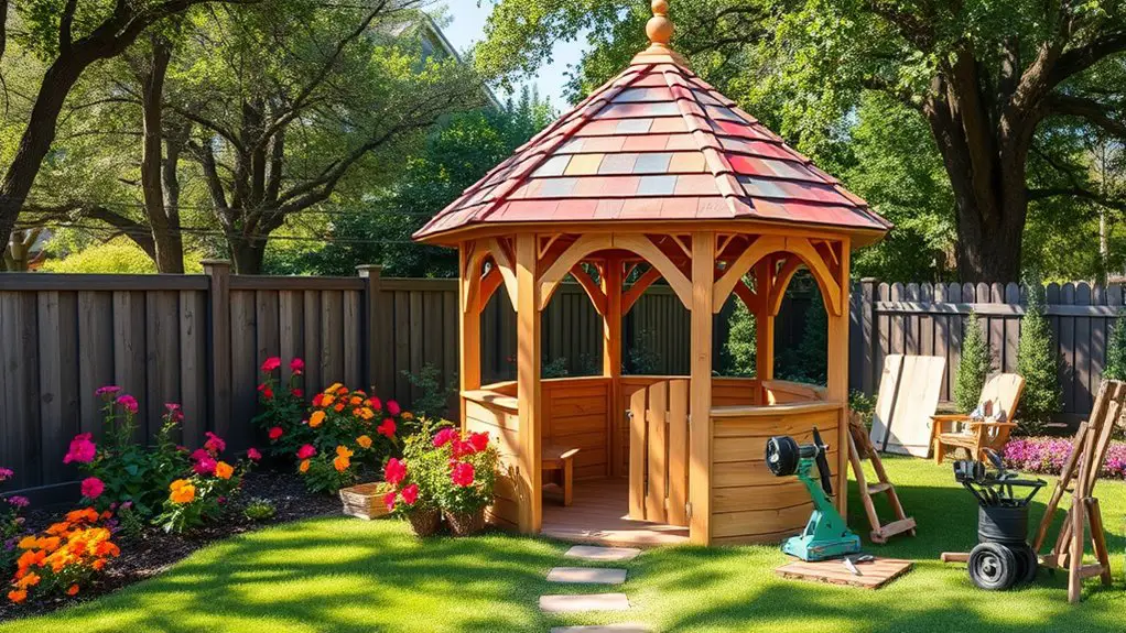 build kids playhouse gazebo