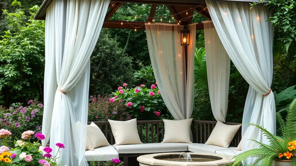 calming elements for gazebos