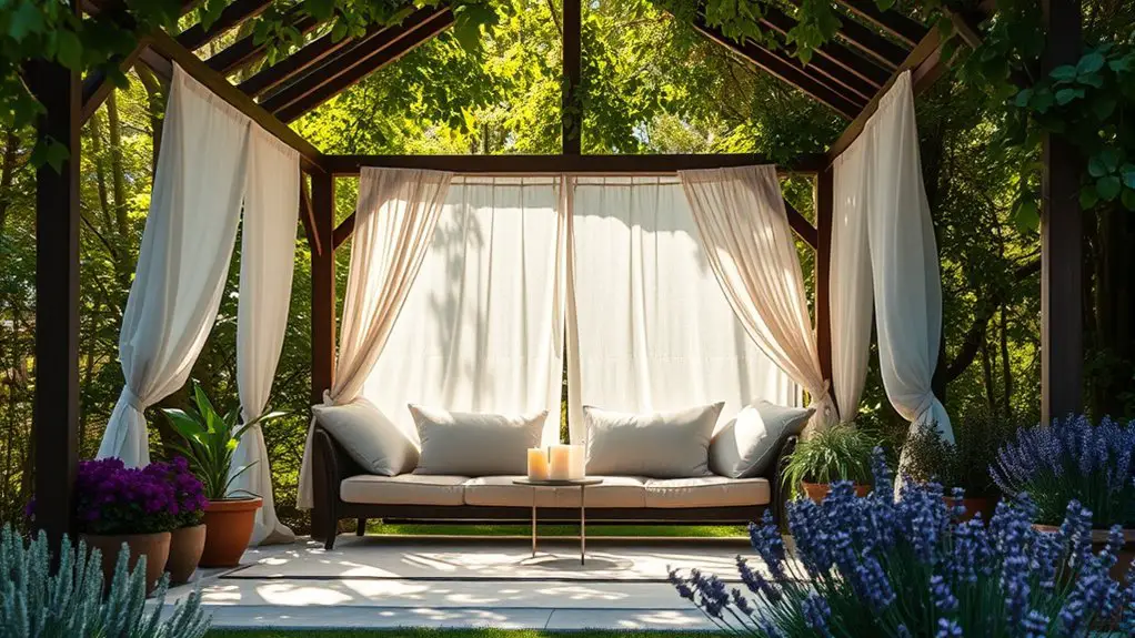 calming gazebo yoga atmosphere