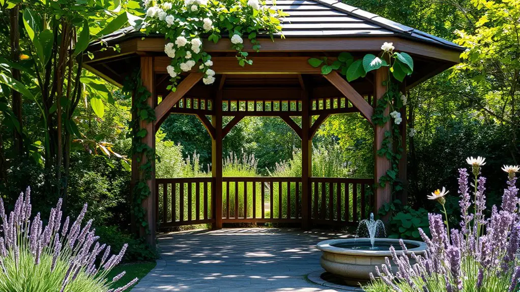 calming plant gazebo design