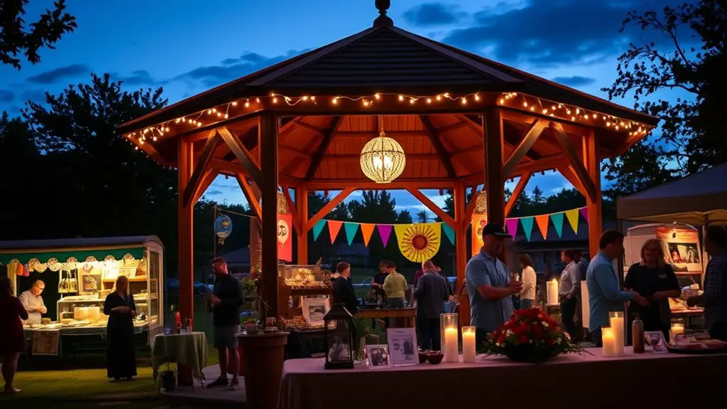 charity auction in gazebo