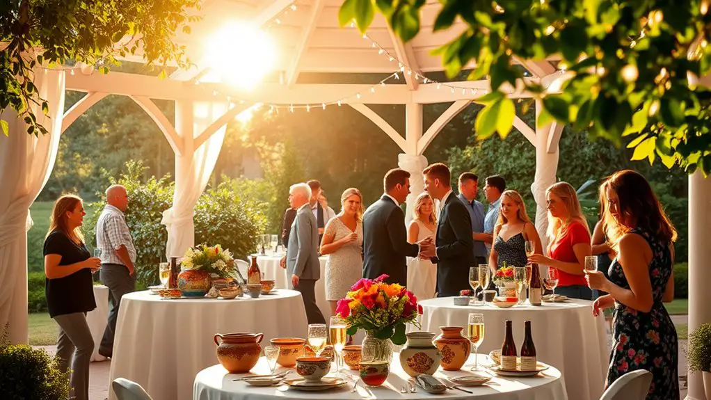 charity auction under gazebo