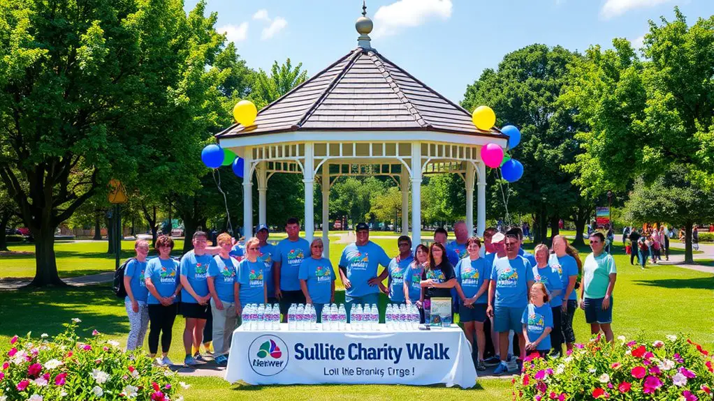 charity walk gazebo event
