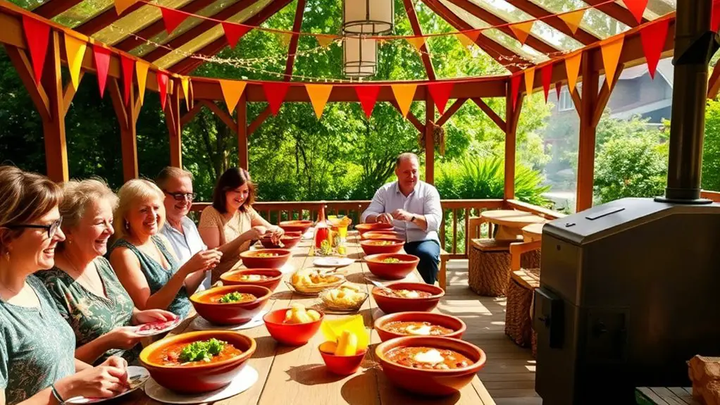 chili cook off in gazebo