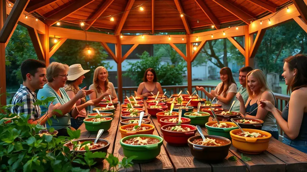 chili cook off in gazebo