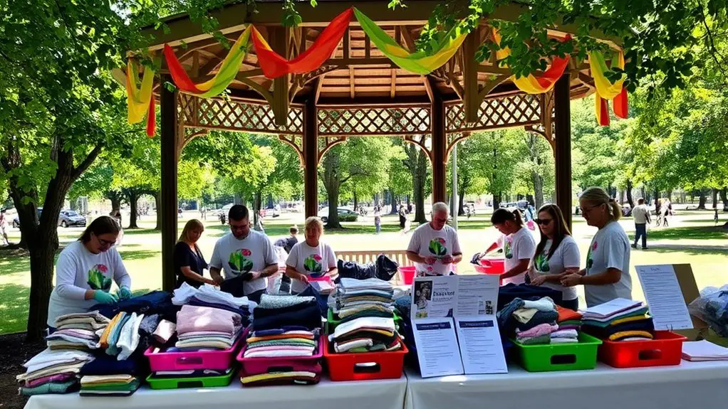 clothing drive at gazebo