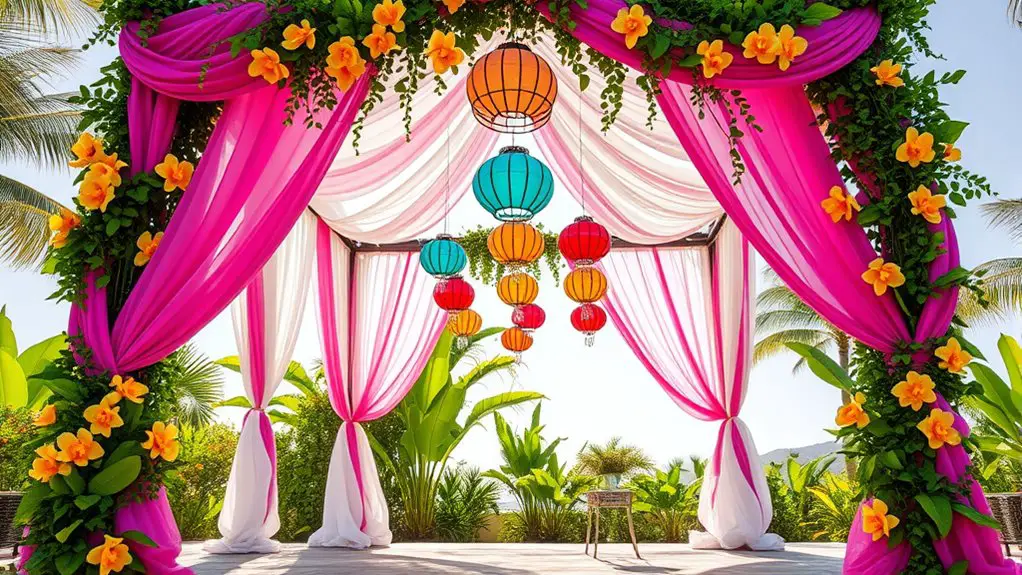 colorful tropical color palette