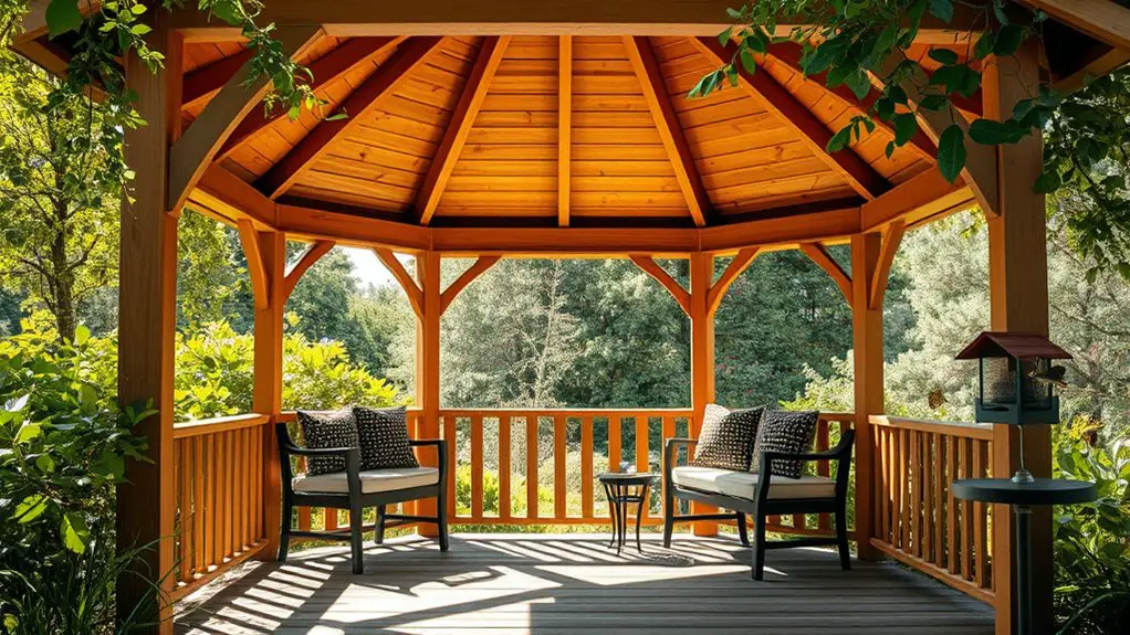 comfortable gazebo viewing experience