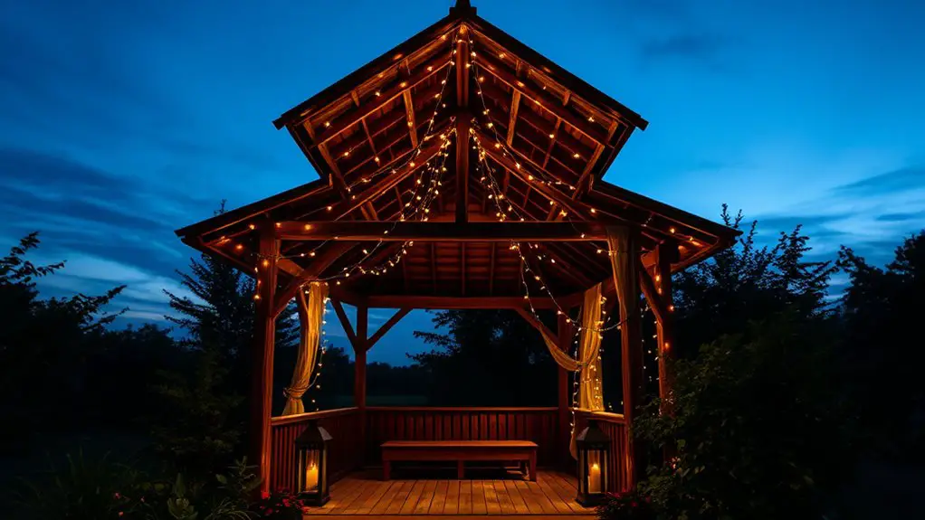 cozy ambiance with string lights