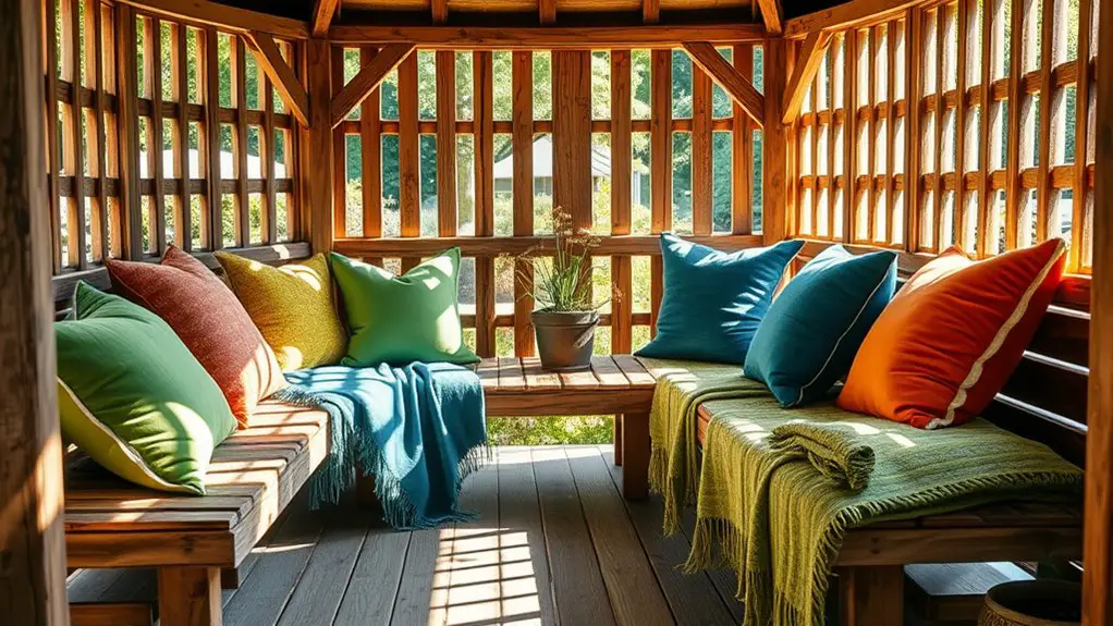 cozy gazebo decor additions