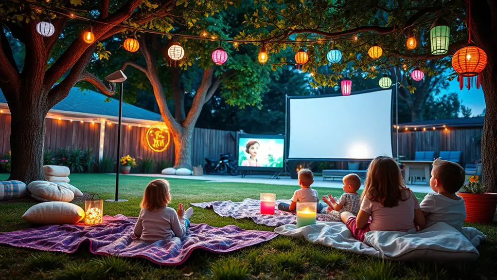 cozy safe outdoor movie