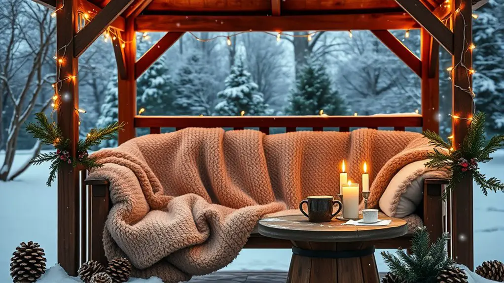 cozy winter gazebo retreat
