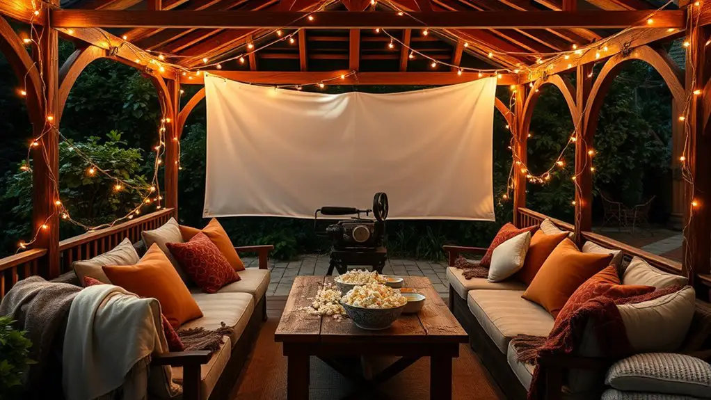 cozy year round gazebo cinema