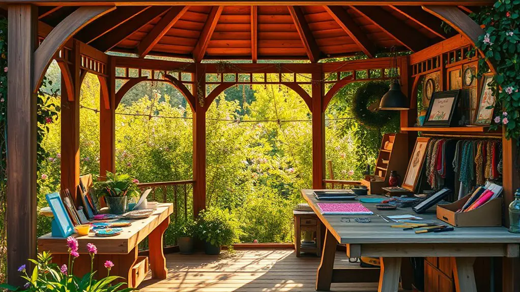 crafting in gazebo spaces