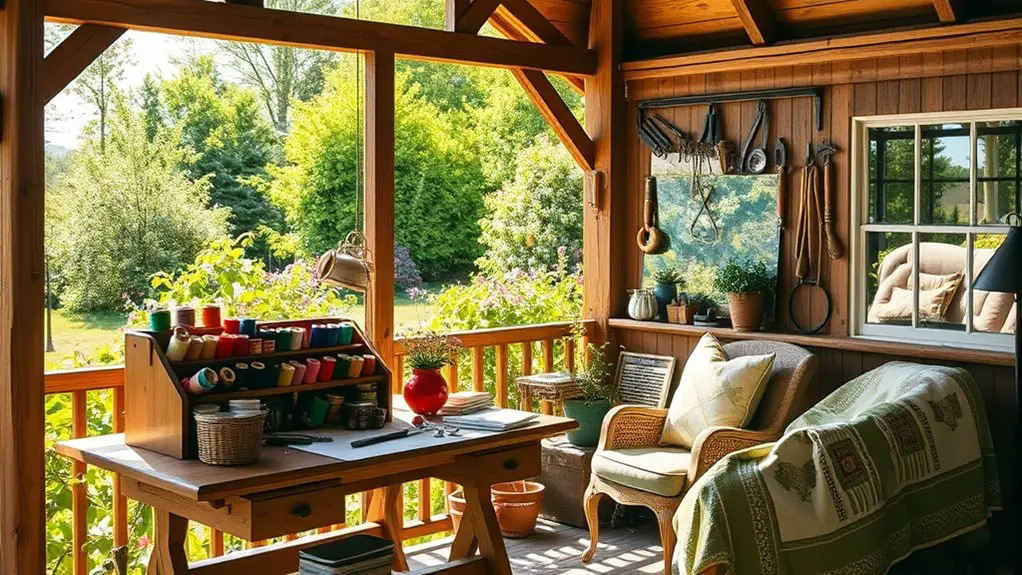 crafting studio in gazebo
