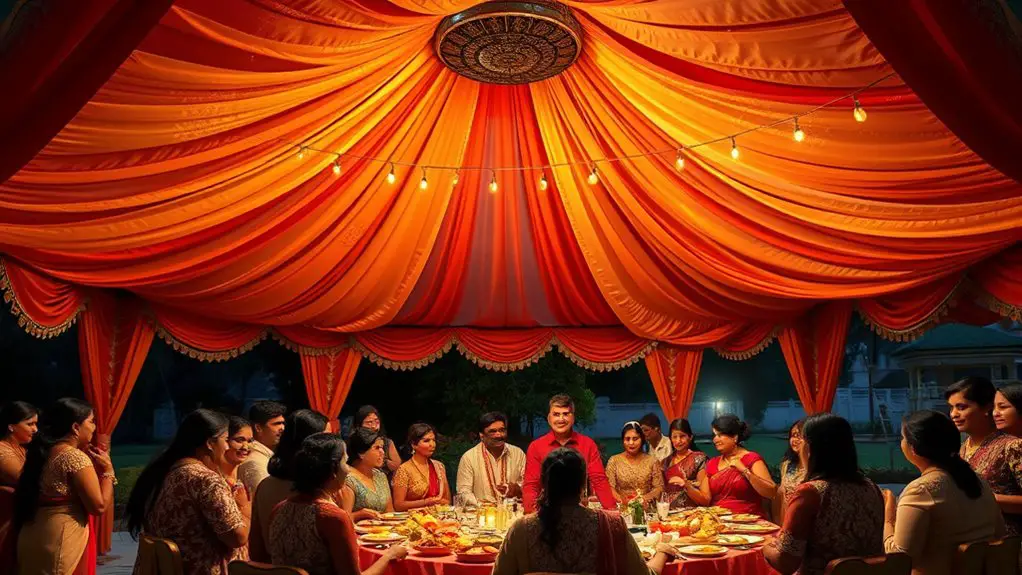 cultural celebration in gazebo