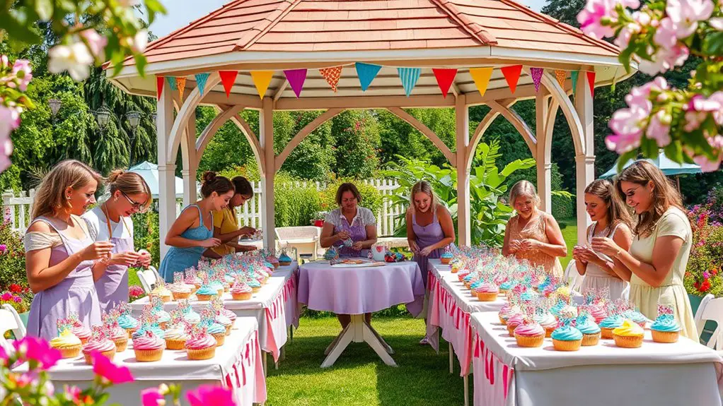 cupcake contest in gazebo