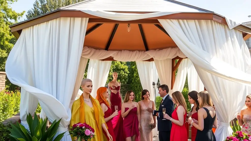 designer showcase in gazebo