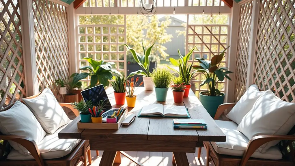 diy gazebo workspace setup
