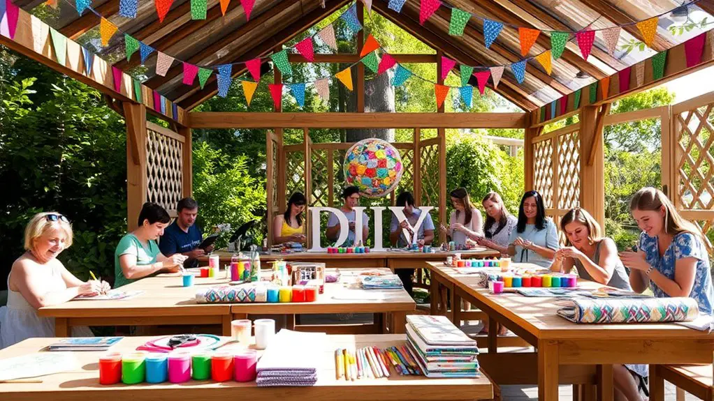 diy workshop in gazebo