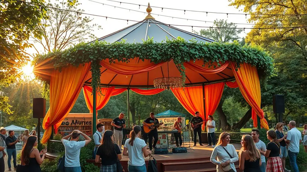 eco friendly music festival gazebo