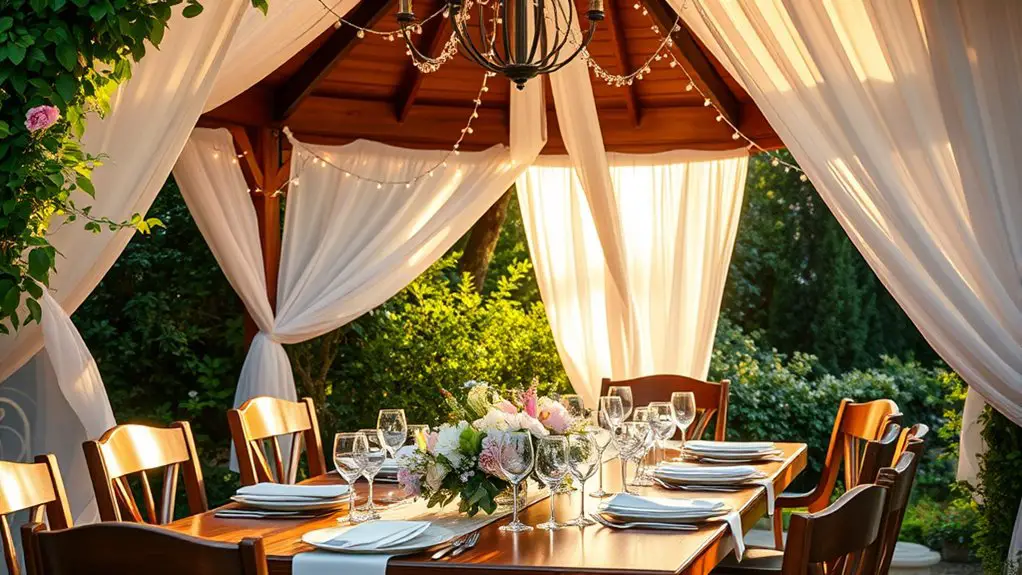 elegant outdoor dinner setup