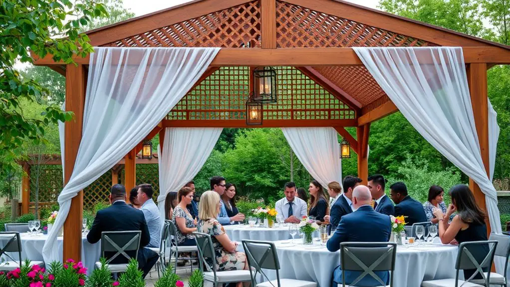 elegant outdoor gathering structures