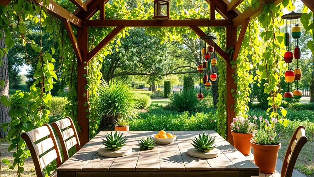 enhance gazebo with nature