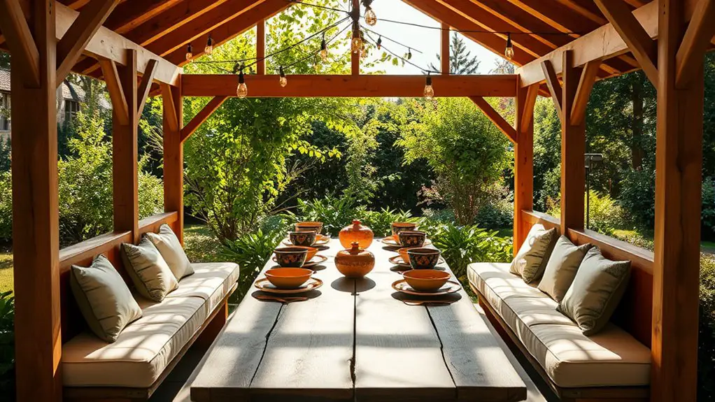 extra seating with benches