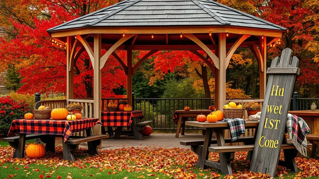 fall harvest party setup