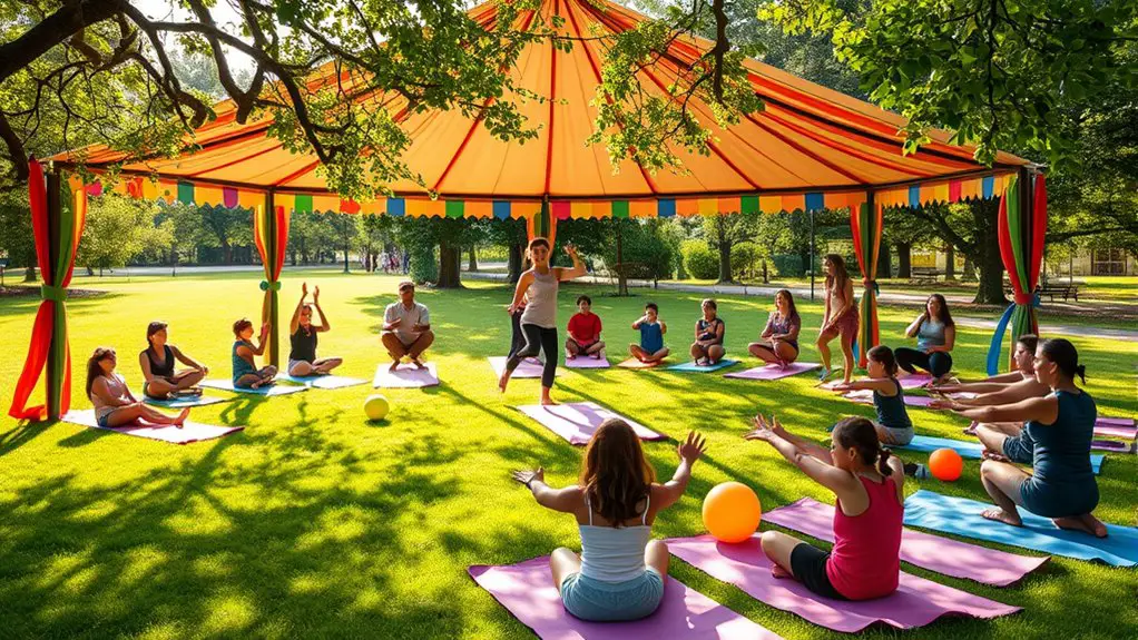 family fitness gazebo class