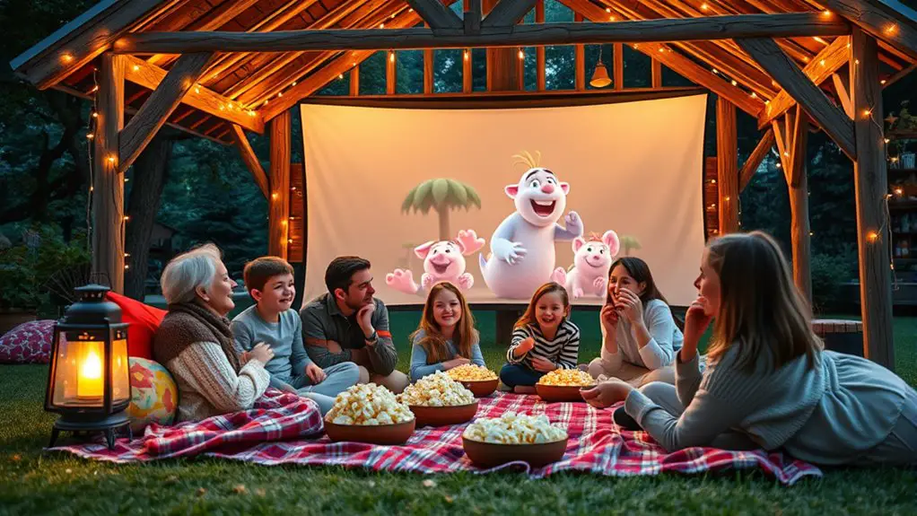 family movie night outdoors