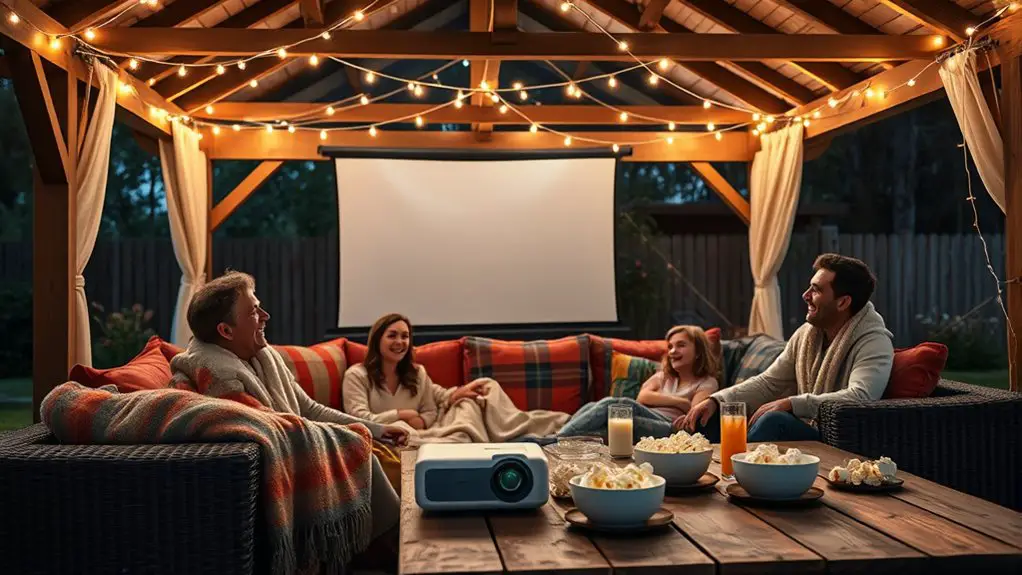 family movie night outdoors