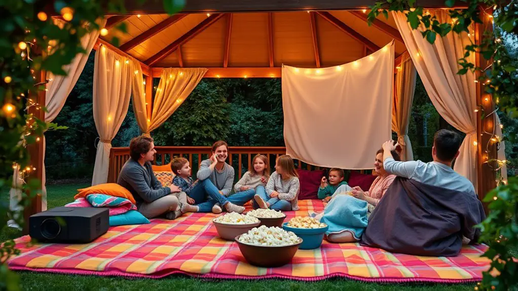 family movie night setup