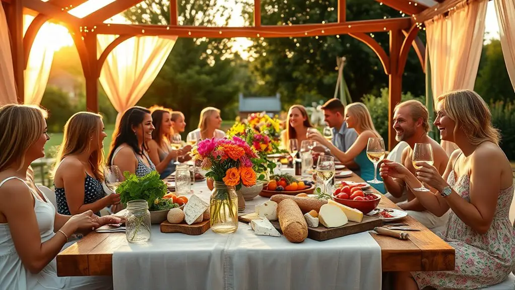 farm to table gazebo dinner