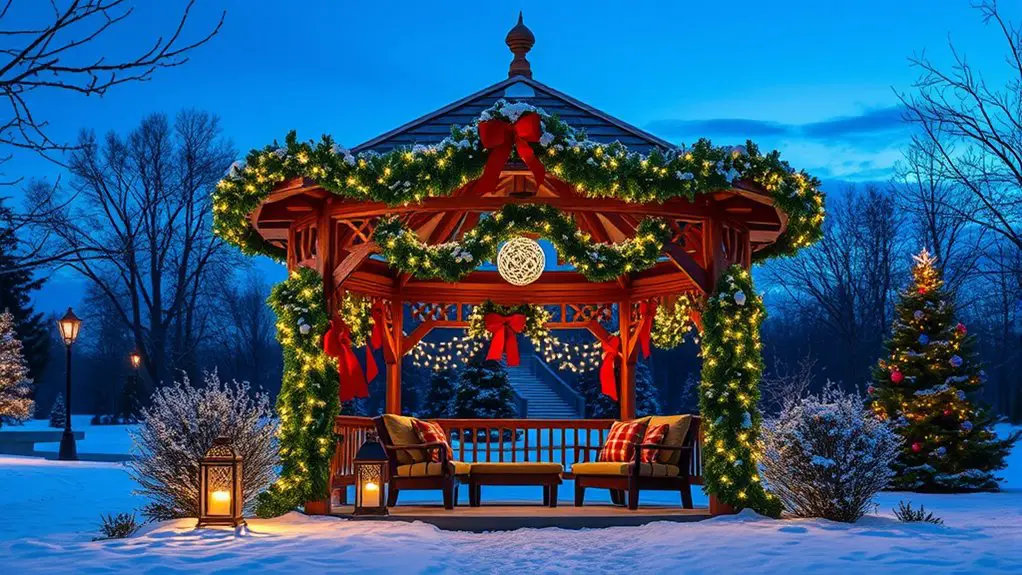 festive decorations for gazebos