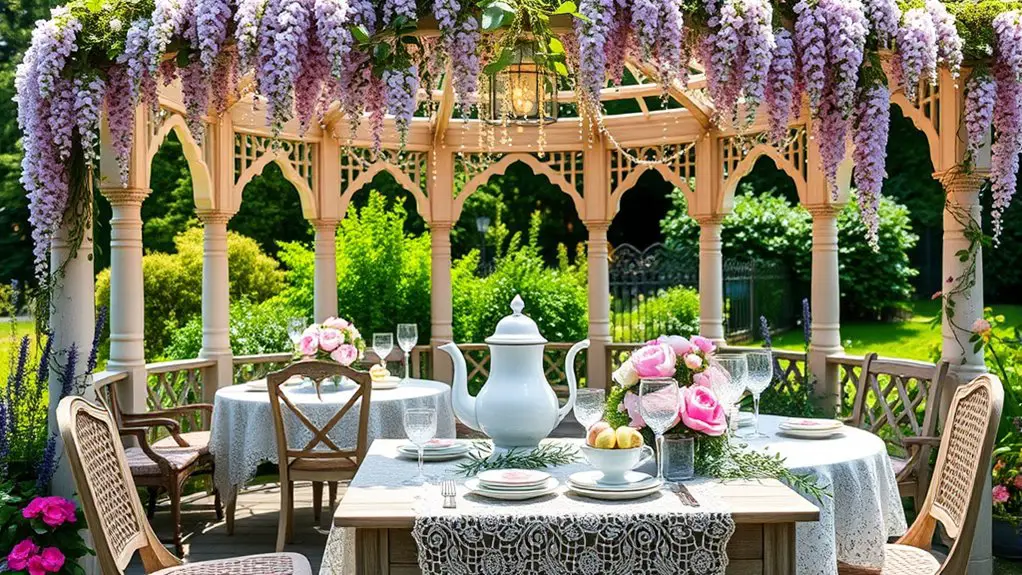 floral tea party decorations